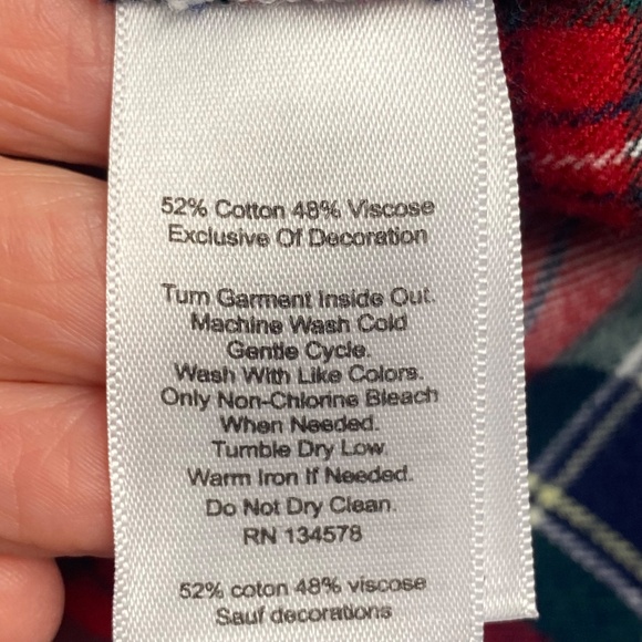 VINEYARD VINES Women’s Flannel PJ Set Long Sleeves in Size XL*** - Picture 11 of 12